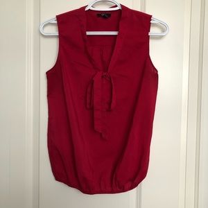 Jacob Red Blouse with Front Tie